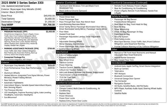 2025 BMW 3 Series 330i