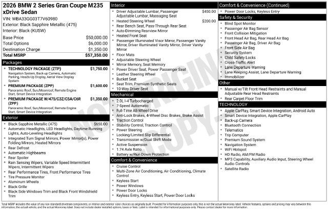 2026 BMW 2 Series M235i xDrive