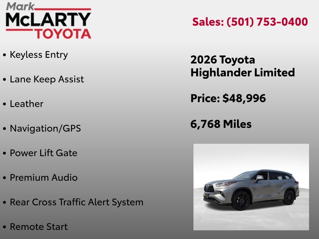 2026 Toyota HIGHLANDER Limited