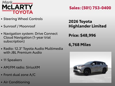 2026 Toyota HIGHLANDER Limited