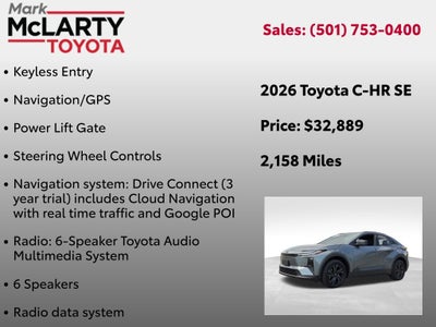 2026 Toyota C-HR SE