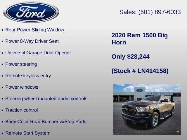 2020 RAM 1500 Big Horn/Lone Star