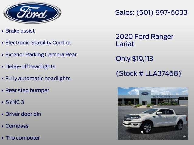 2020 Ford Ranger Lariat
