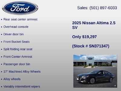 2025 Nissan Altima 2.5 SV