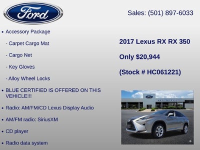 2017 Lexus RX 350