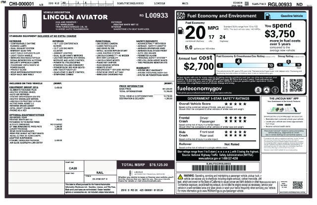 2024 Lincoln Aviator Reserve Premium