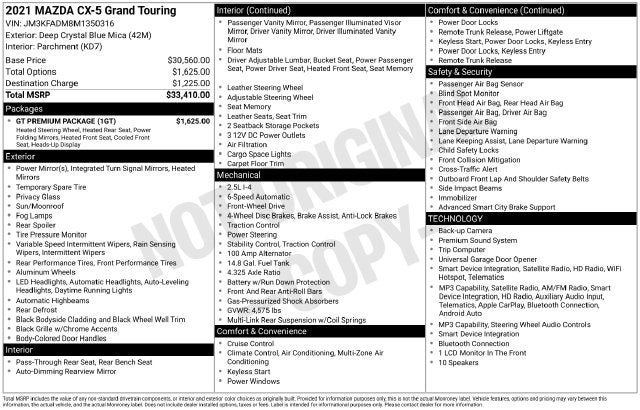 2021 Mazda Mazda CX-5 Grand Touring