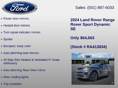 2024 Land Rover Range Rover Sport Dynamic SE
