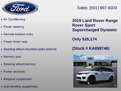 2019 Land Rover Range Rover Sport Supercharged