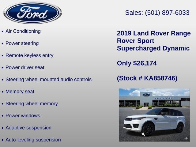 2019 Land Rover Range Rover Sport Supercharged