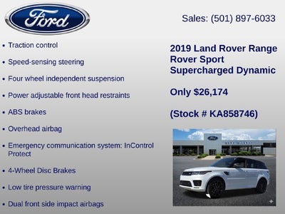 2019 Land Rover Range Rover Sport Supercharged