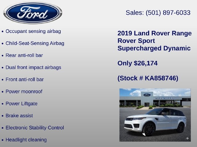 2019 Land Rover Range Rover Sport Supercharged