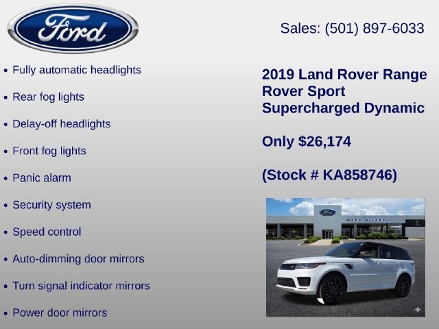 2019 Land Rover Range Rover Sport Supercharged