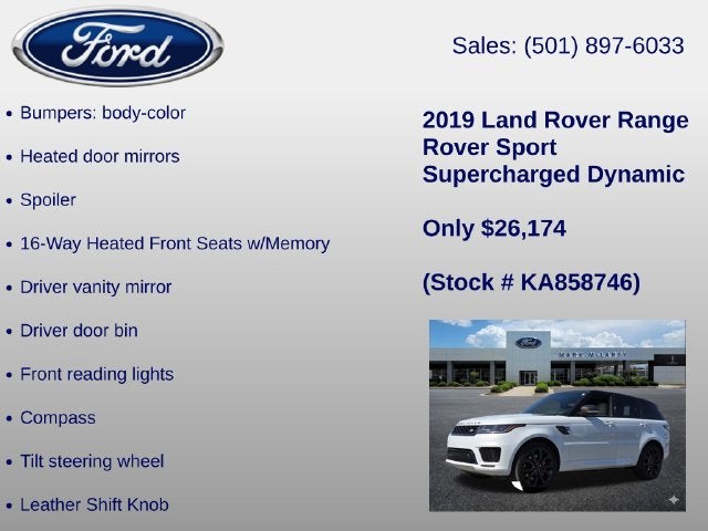 2019 Land Rover Range Rover Sport Supercharged