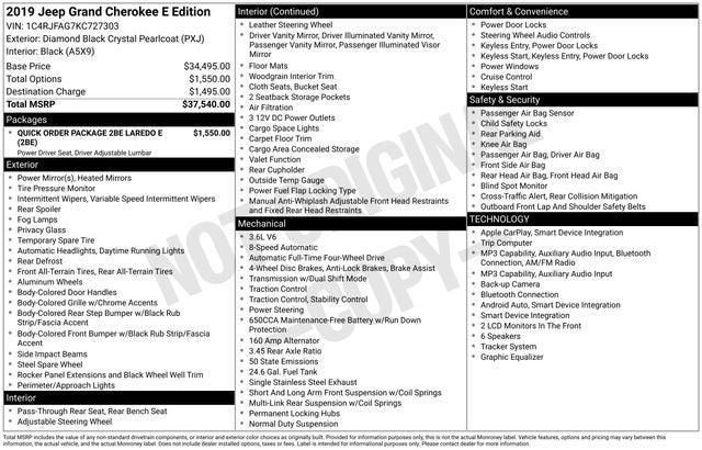 2019 Jeep Grand Cherokee Laredo E