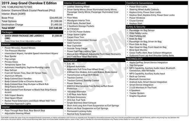 2019 Jeep Grand Cherokee Laredo E