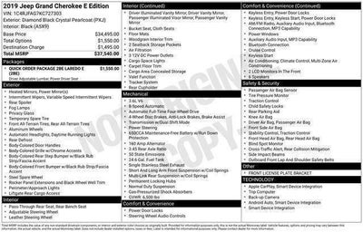 2019 Jeep Grand Cherokee Laredo E