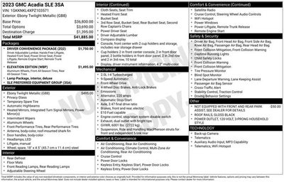 2023 GMC Acadia SLE