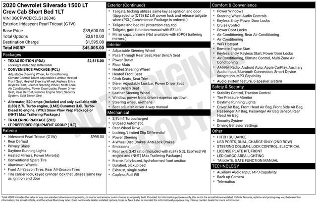 2020 Chevrolet Silverado 1500 LT