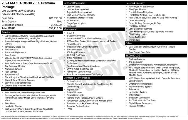 2024 Mazda Mazda CX-30 2.5 S Premium Package