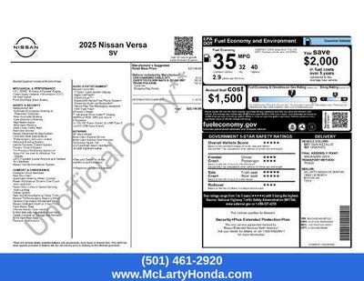 2025 Nissan Versa 1.6 SV