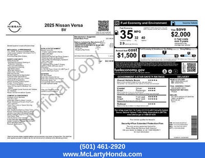 2025 Nissan Versa 1.6 SV