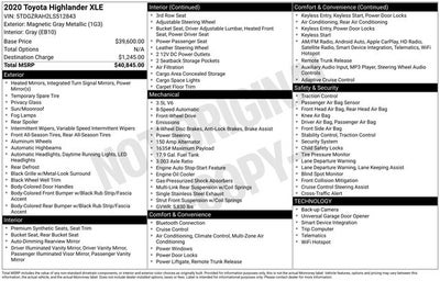 2020 Toyota Highlander XLE