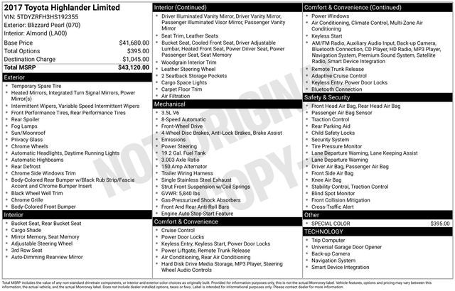 2017 Toyota Highlander Limited