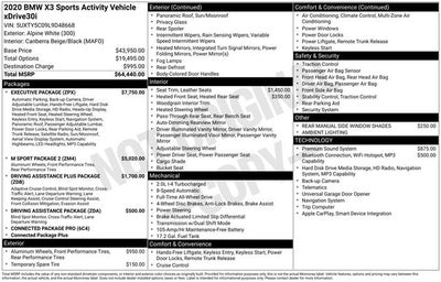 2020 BMW X3 xDrive30i