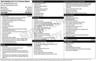 2023 Mazda Mazda CX-5 2.5 S Carbon Edition